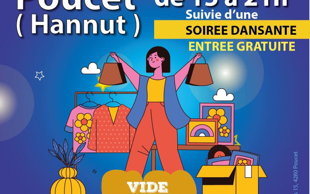 11ème Brocante Nocturne de Poucet – 13 mai 2026 | Vide-grenier + Soirée dansante gratuite à Hannut !